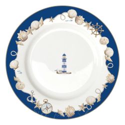 EasyLife | Чиния порцелан Ø 26.5 см | BLUE LIGHTHOUSE