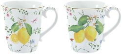 EasyLife | Порцеланови чаши комплект 2бр | FLEURS AT CITRONS
