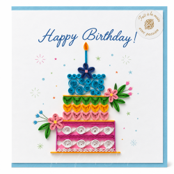Tendances | Квилинг картичка | Торта Happy Birthday