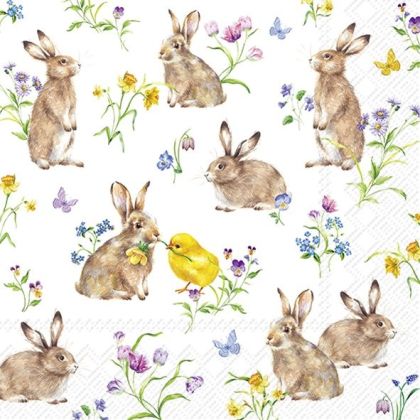 IHR | Салфетки | Easter Friends White