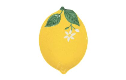 EasyLife | Порцеланово плато за сервио 30х22 см - лимон | FLEURS ET CITRONS