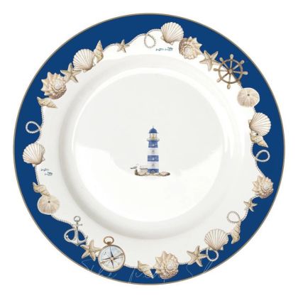 EasyLife | Чиния порцелан Ø 26.5 см | BLUE LIGHTHOUSE