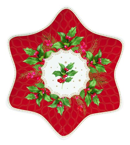 EasyLife | Порцеланова чиния Ø 22,5 см | CHRISTMAS BERRIES