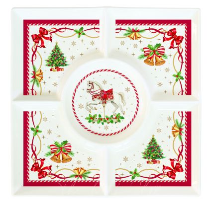 EasyLife | Порцеланово плато 25x25 см | CHRISTMAS TALE