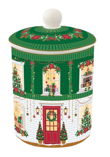 EasyLife | Порцеланов  буркан с капак Ø 11,5x18 см | FESTIVE AVENUE