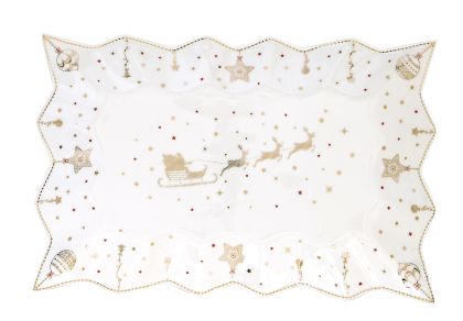 EasyLife | Порцеланово плато 35x23 см | CHRISTMAS LIGHTS