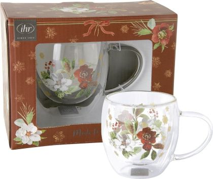 IHR | Чаша за чай | Стъклена | POINSETTIA BOUQUET