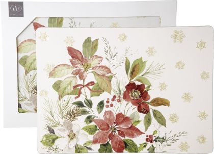 IHR | Коркова подложка за хранене - 2 броя | POINSETTIA BOUQUET
