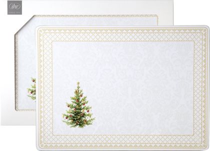 IHR | Коркова подложка за хранене - 2 броя | CLASSIC CHRISTMAS TREE gold