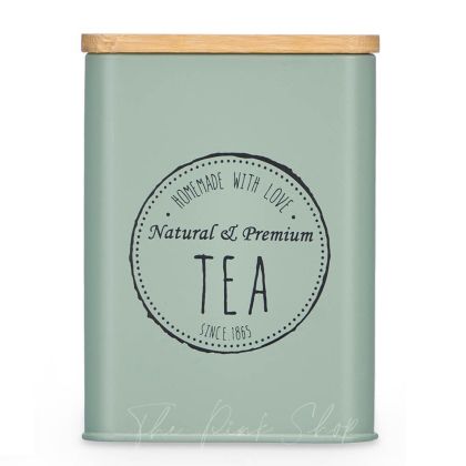 Arte Regal | Буркан с бамбуков капак, 3 модела, ментово зелен