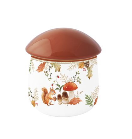EasyLife | Порцеланов  буркан с капак Ø 11x15 см | AUTUMN BREEZE