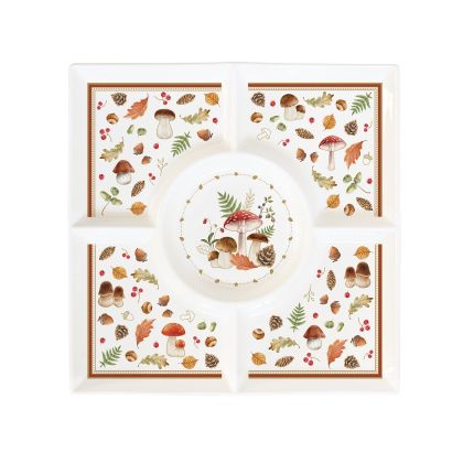 EasyLife | Порцеланово плато за сервиране 25x25 см | AUTUMN BREEZE