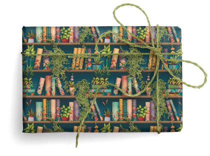 Kartos | Декоративна хартия Flowery Bookshop със златни детайли, 70 × 100 см