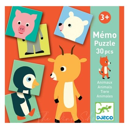 Djeco | Игра пъзел за запаметяване | Животни 