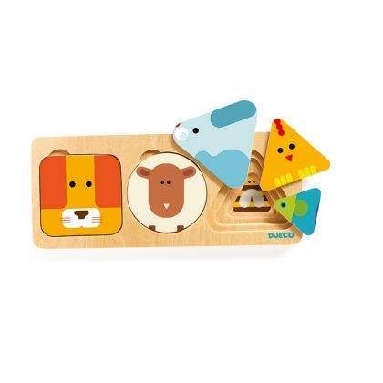 Djeco | Дървен пъзел | Животни