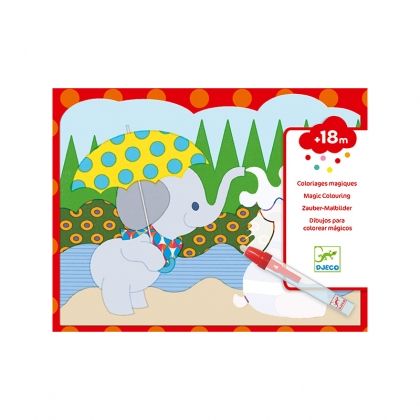 Djeco | Картини за оцветяване с вода | Какво се крие навън