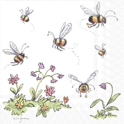 IHR | Коктейлни салфетки | Пчелички