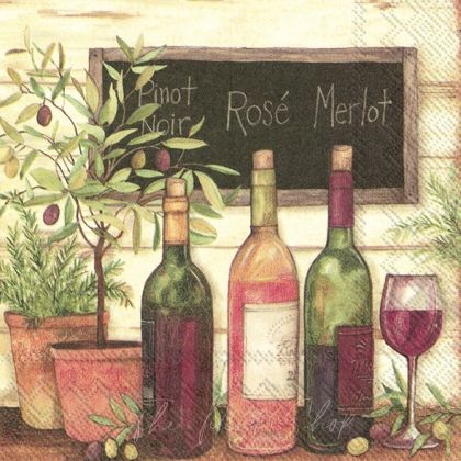 IHR | Салфетки | Вино и маслини