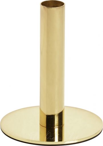 IHR | Златен метален свещник за тънка цилиндрична свещ | Голям