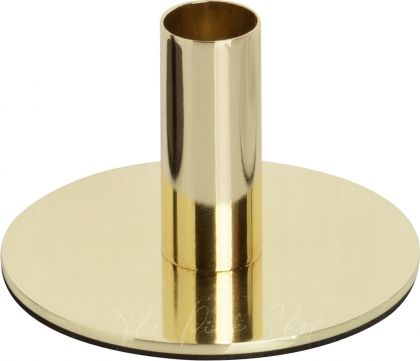 IHR | Златен метален свещник за тънка цилиндрична свещ | Малък