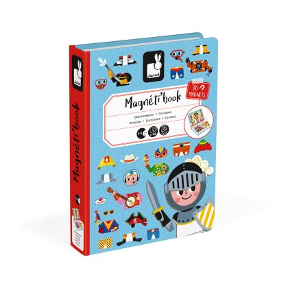 Janod | Магнитна книга – Момчета с магнитни дрехи