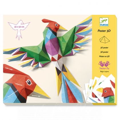 Djeco | Комплект за оригами | 3D постер Amazonie