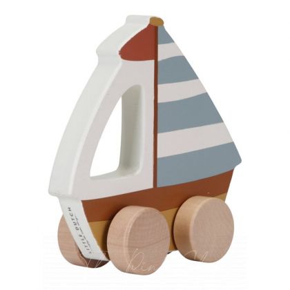 LITTLE DUTCH| Дървена Играчка за дърпане| Лодка