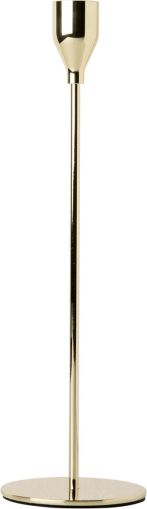 IHR | Златен метален свещник за тънка цилиндрична свещ | 28см