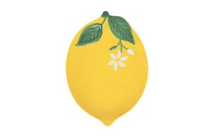 EasyLife | Порцеланово плато за сервио 30х22 см - лимон | FLEURS ET CITRONS