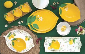EasyLife | Порцеланова купа - лимон 15х11 см | FLEURS ET CITRONS