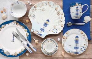 EasyLife | Порцеланова чиния десертна Ø19 см | BLUE LIGHTHOUSE