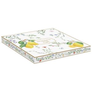 EasyLife |Плато порцелан  25х18см | FLEURS ET CITRONS
