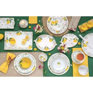EasyLife |Плато порцелан  25х18см | FLEURS ET CITRONS
