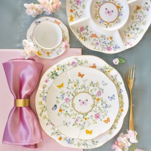 EasyLife | Порцеланов поднос 36x14,5см | DANCING BUTTERFLIES