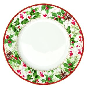 EasyLife | Порцеланова основна чиния Ø 26,5 см | CHRISTMAS BERRIES
