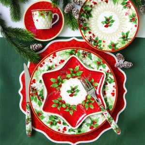EasyLife | Единна чаша порцелан 275 мл | CHRISTMAS BERRIES