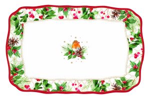EasyLife | Порцеланово плато 35x23 см | CHRISTMAS BERRIES
