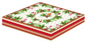 EasyLife | Порцеланово плато 20,5x25,5 см | CHRISTMAS BERRIES