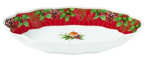 EasyLife | Порцеланово плато 30x21 см | CHRISTMAS BERRIES