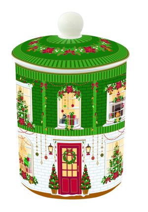 EasyLife | Порцеланова кутия с капак Ø 11,5x18 см | FESTIVE AVENUE