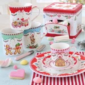 EasyLife | Порцеланови десертни чинии Ø 19,5 см 4 бр. к-кт | SWEET CHRISTMAS