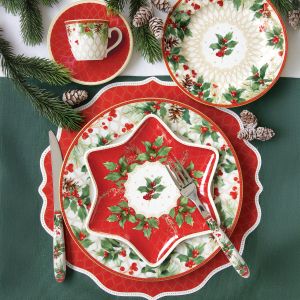 EasyLife | Порцеланова основна чиния Ø 26,5 см | CHRISTMAS BERRIES