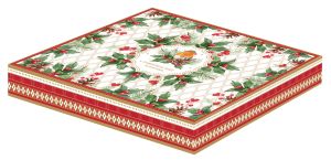 EasyLife | Порцеланово плато 20,5x25,5 см | CHRISTMAS BERRIES