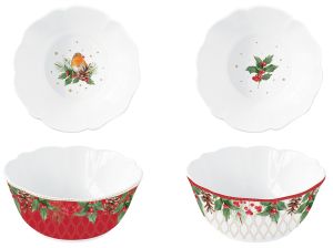 EasyLife | Комплект 2 порцеланови купи Ø 14 см | CHRISTMAS BERRIES