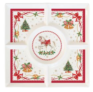 EasyLife | Порцеланово плато 25x25 см | CHRISTMAS TALE