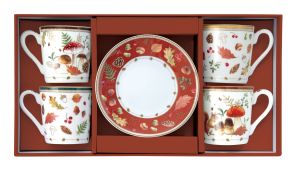 EasyLife | Комплект 4 порцеланови чаши 100 мл с чинийки | AUTUMN BREEZE