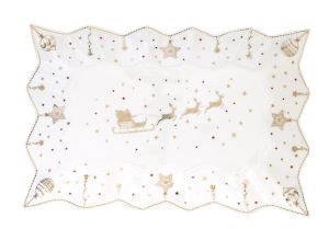 EasyLife | Порцеланово плато 35x23 см | CHRISTMAS LIGHTS