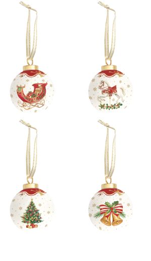 EasyLife | Коледна топка от доломит Ø 7 см 4 вида| CHRISTMAS TALE