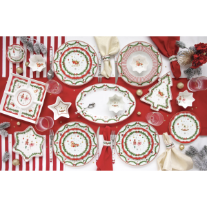 EasyLife | Порцеланово плато за сервиране 25x25 см | MAGIE DE NOEL