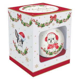 EasyLife | Коледна топка от доломит Ø 7 см - 4 вида| CHRISTMAS DOGS